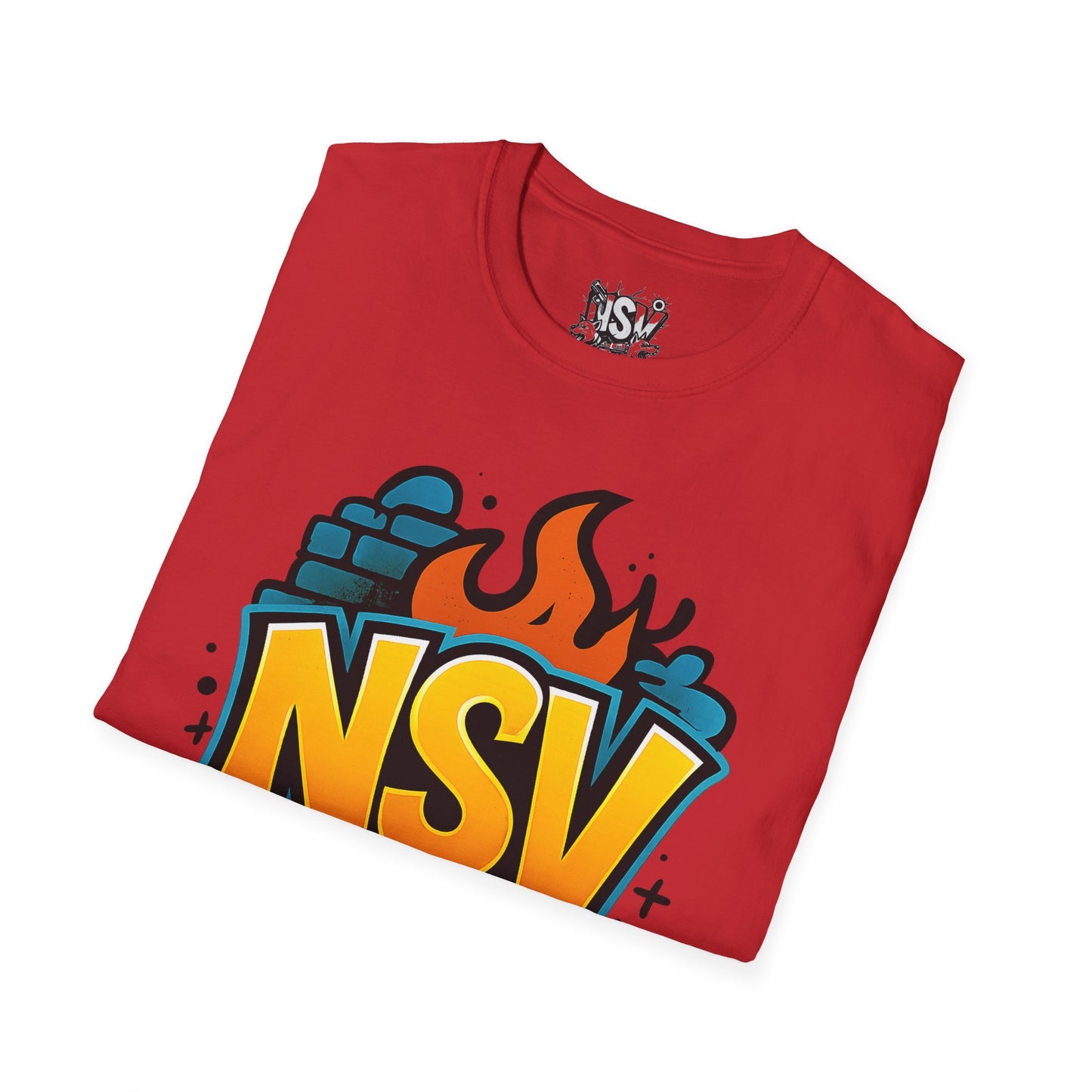 NSV Streetwear T-Shirt — Bold Graffiti Logo Tee