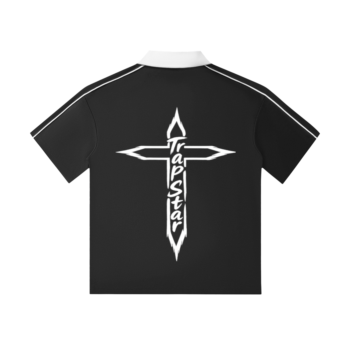 Contrast Collar Short-Sleeve Polo Shirt