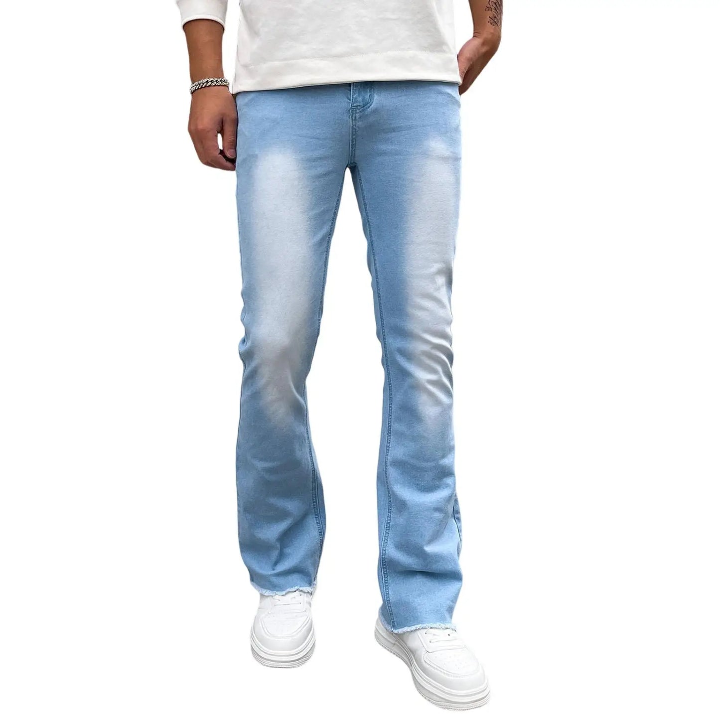 Wide Leg Cargo Pants 2023 Streetwear Baggy men Jeans Spring Autumn Men Korean Fashion Loose Straight Male Brand Clothing Black
