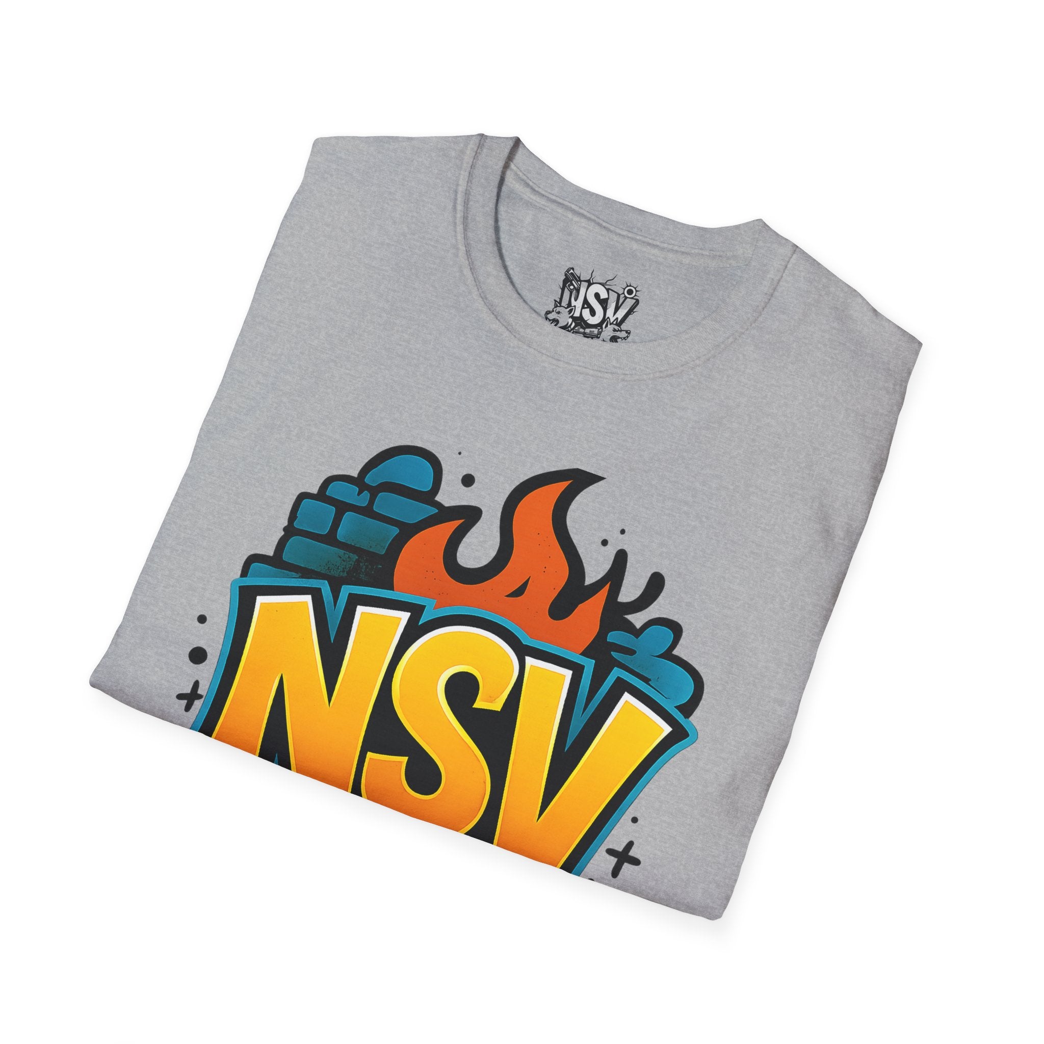 NSV Streetwear T-Shirt — Bold Graffiti Logo Tee