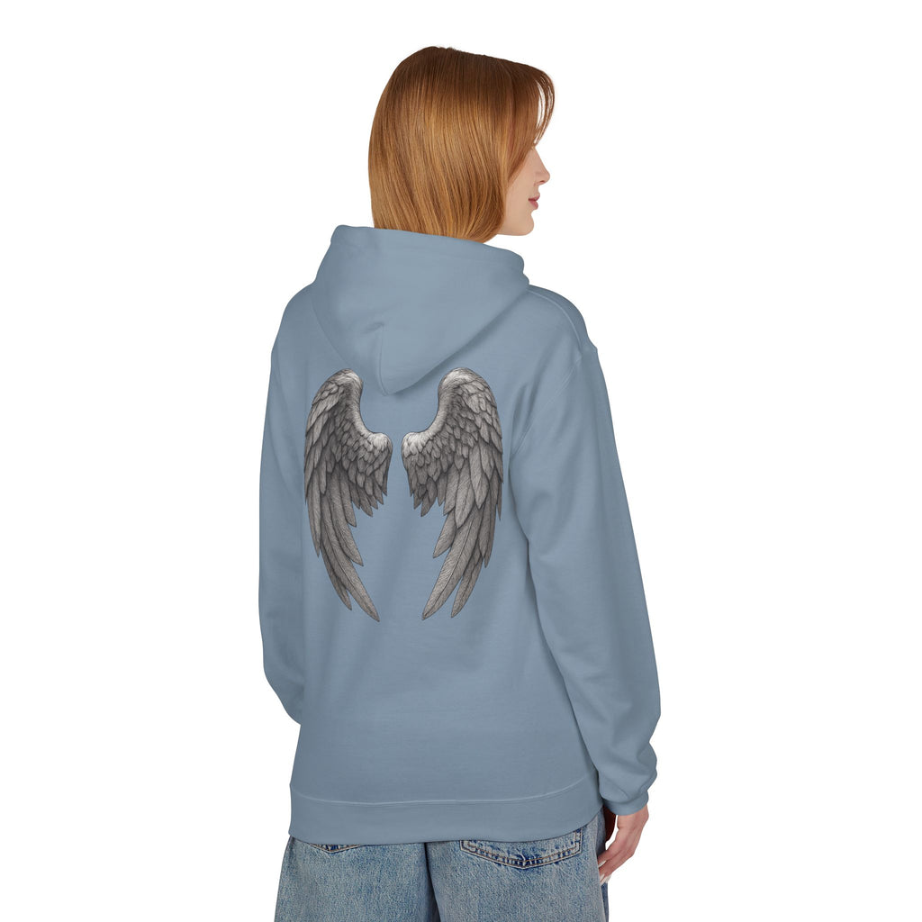 Blessed Hoodie with Angel Wings — Spiritual Christian Pullover, Faith-Inspired Gift