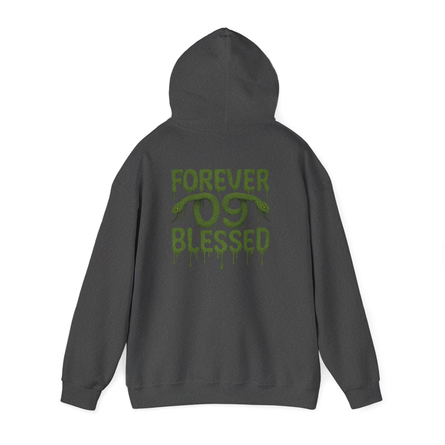 NSV Drip Hoodie — “Forever 09 Blessed” Green Graphic Sweatshirt