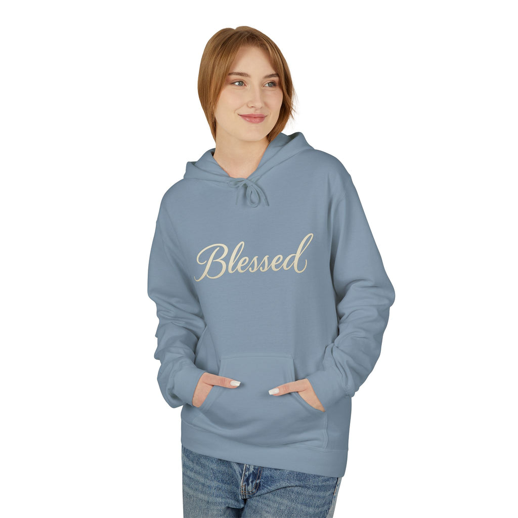 Blessed Hoodie with Angel Wings — Spiritual Christian Pullover, Faith-Inspired Gift