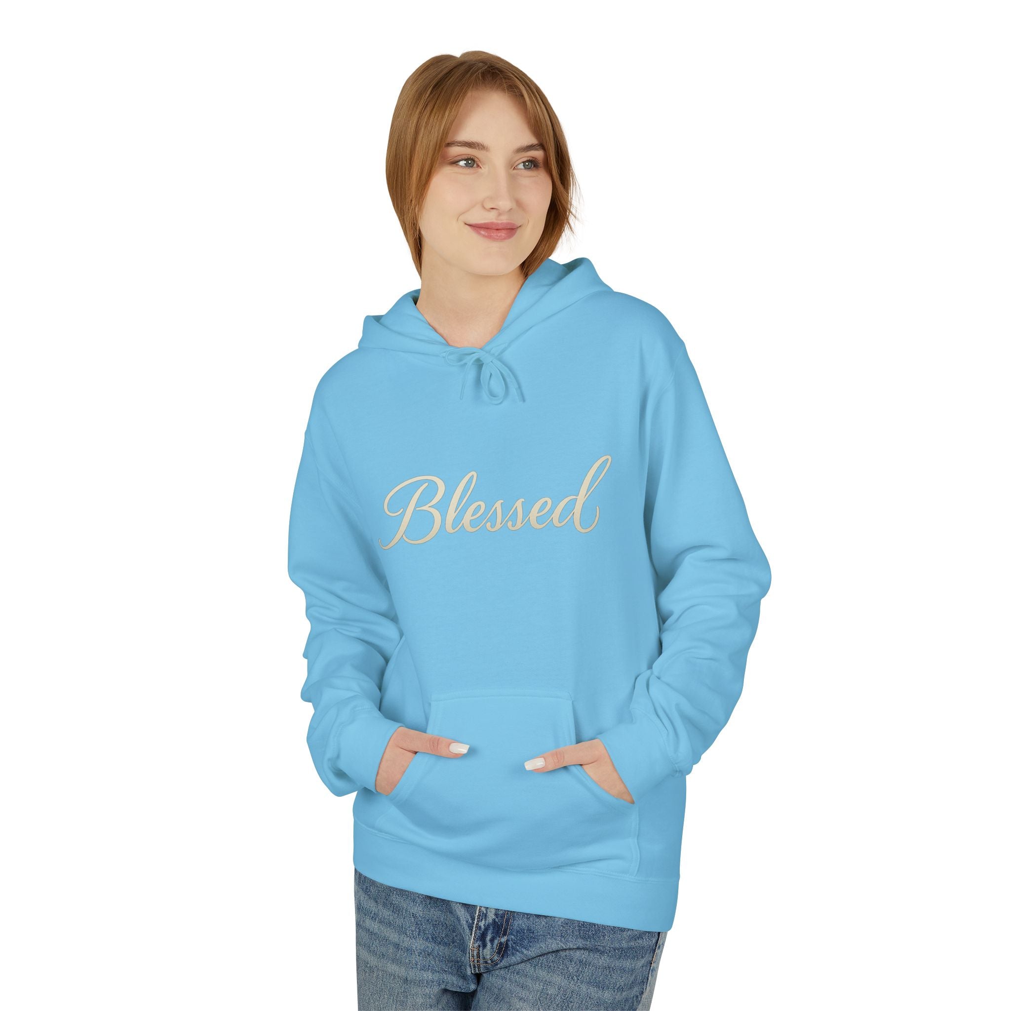 Blessed Hoodie with Angel Wings — Spiritual Christian Pullover, Faith-Inspired Gift