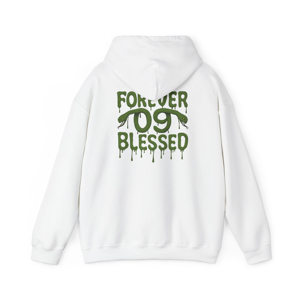 NSV Drip Hoodie — “Forever 09 Blessed” Green Graphic Sweatshirt