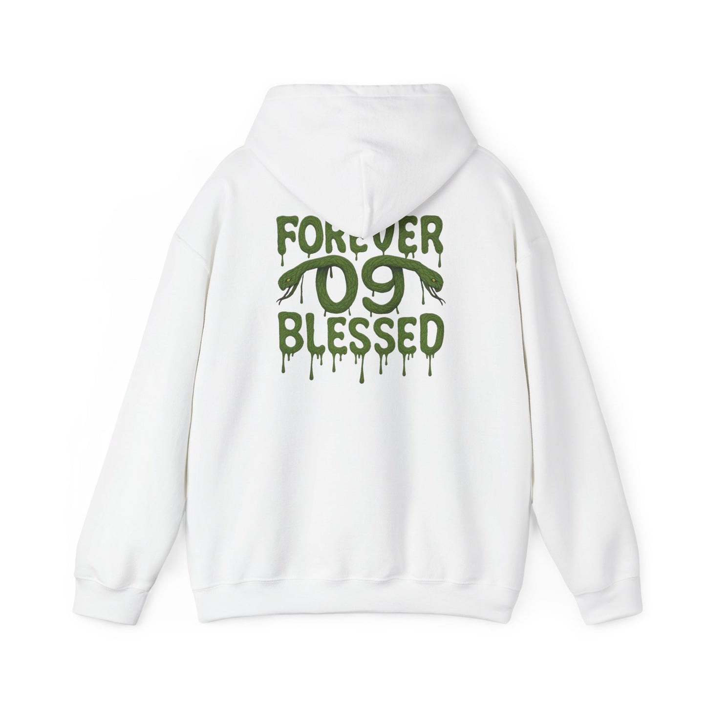 NSV Drip Hoodie — “Forever 09 Blessed” Green Graphic Sweatshirt