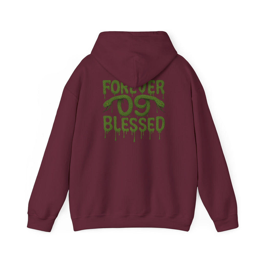 NSV Drip Hoodie — “Forever 09 Blessed” Green Graphic Sweatshirt