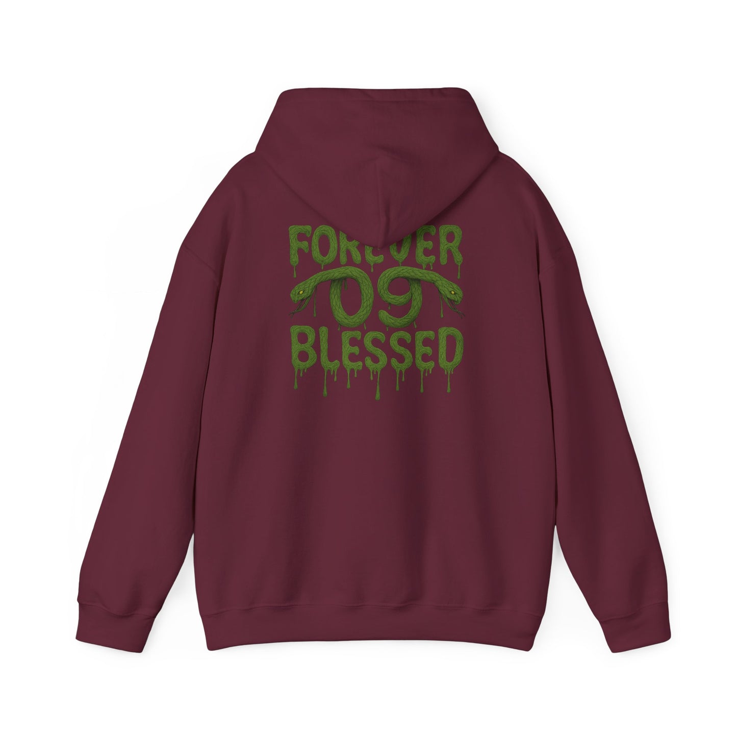 NSV Drip Hoodie — “Forever 09 Blessed” Green Graphic Sweatshirt