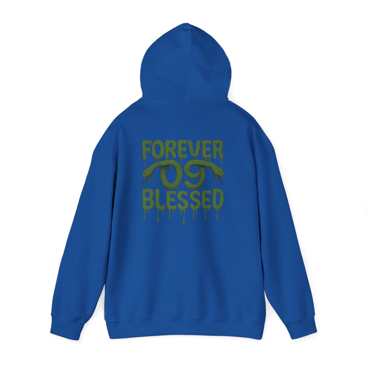 NSV Drip Hoodie — “Forever 09 Blessed” Green Graphic Sweatshirt