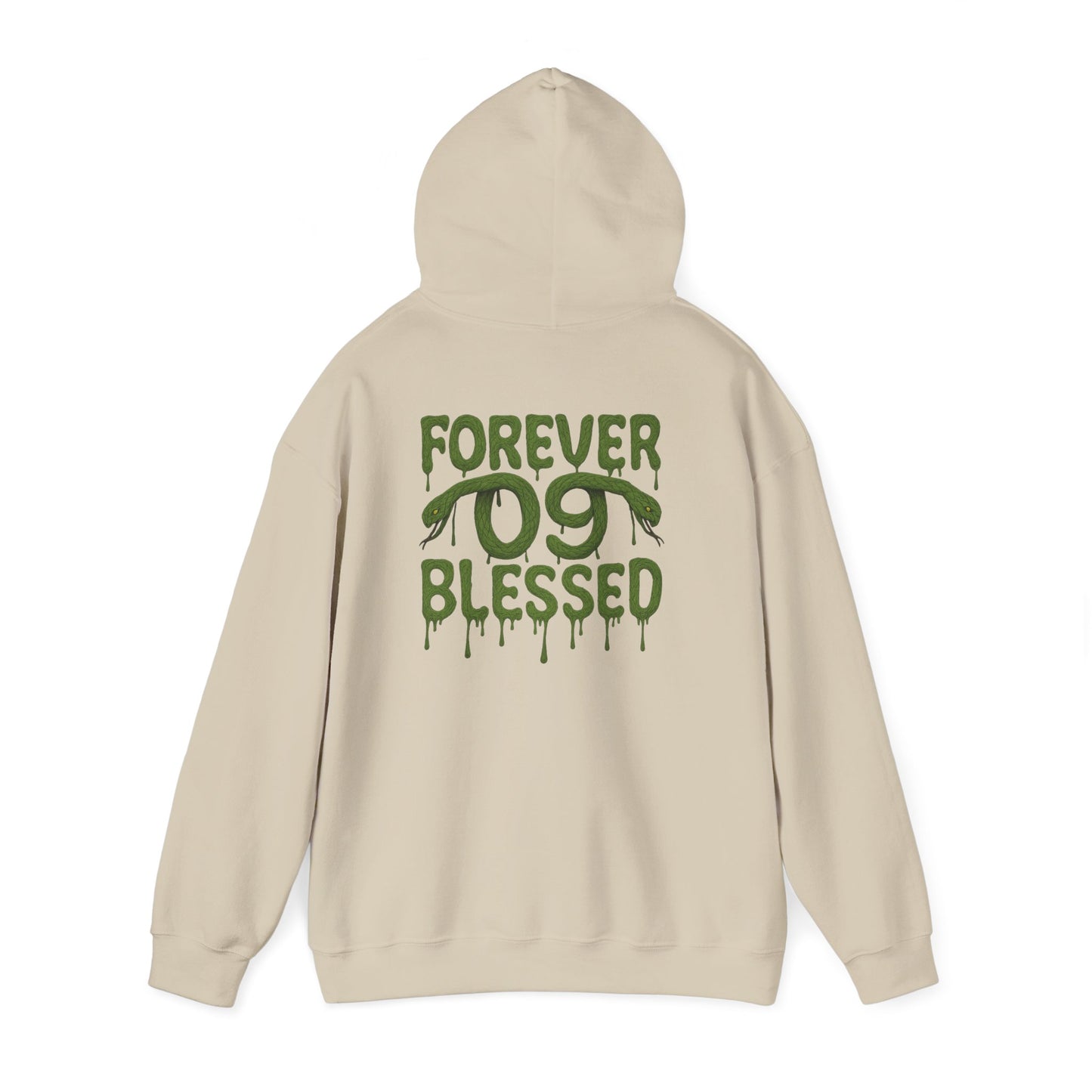NSV Drip Hoodie — “Forever 09 Blessed” Green Graphic Sweatshirt