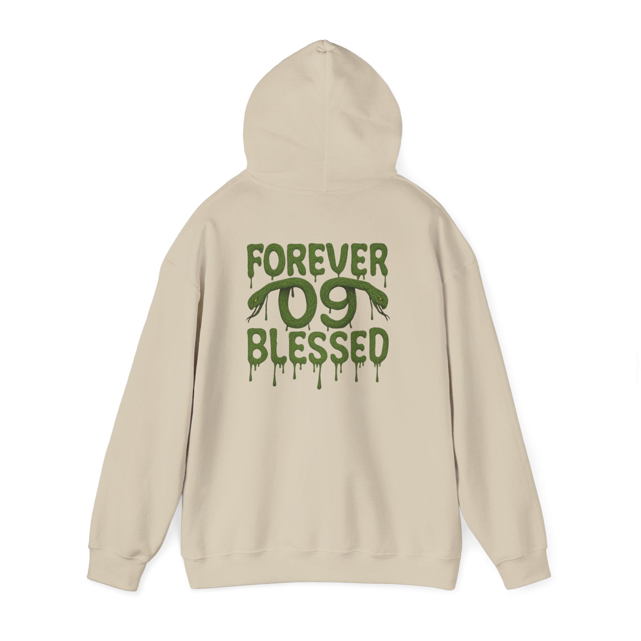 NSV Drip Hoodie — “Forever 09 Blessed” Green Graphic Sweatshirt