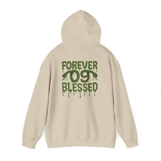 NSV Drip Hoodie — “Forever 09 Blessed” Green Graphic Sweatshirt