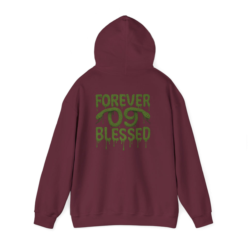 NSV Drip Hoodie — “Forever 09 Blessed” Green Graphic Sweatshirt