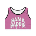 Bama Baddie Sports Bra — Pink Drip Script Activewear