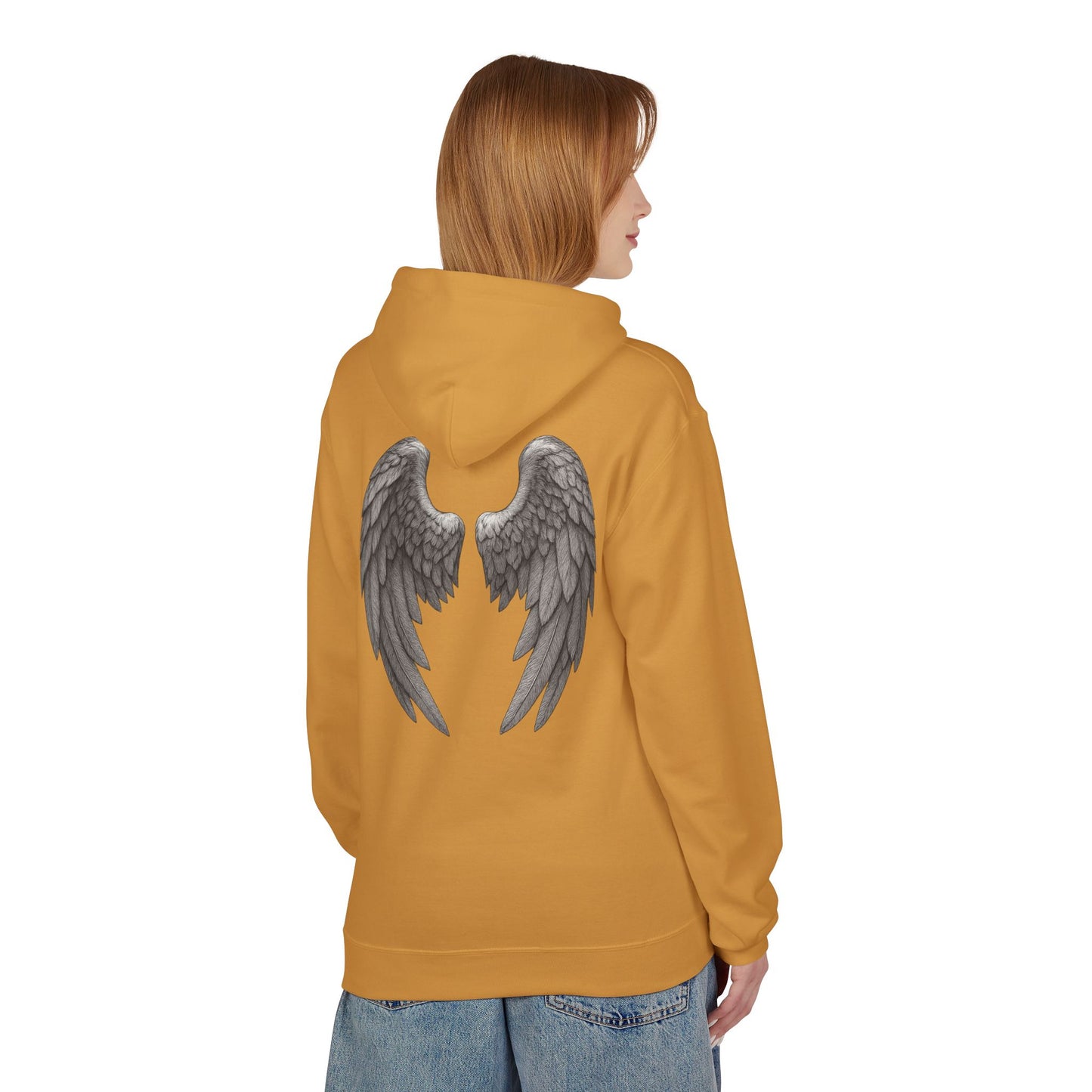 Blessed Hoodie with Angel Wings — Spiritual Christian Pullover, Faith-Inspired Gift