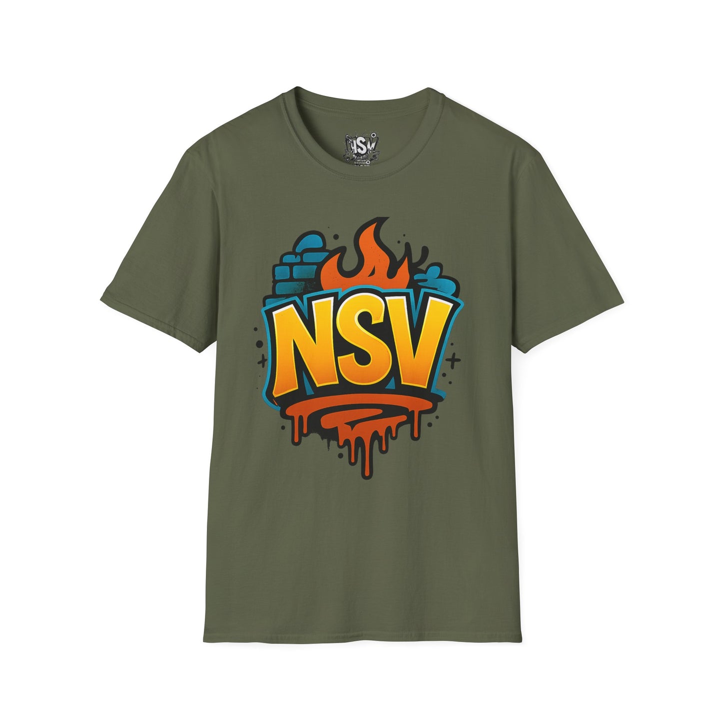 NSV Streetwear T-Shirt — Bold Graffiti Logo Tee