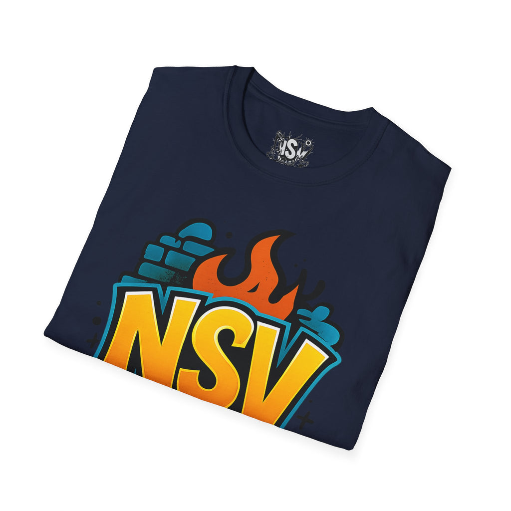 NSV Streetwear T-Shirt — Bold Graffiti Logo Tee