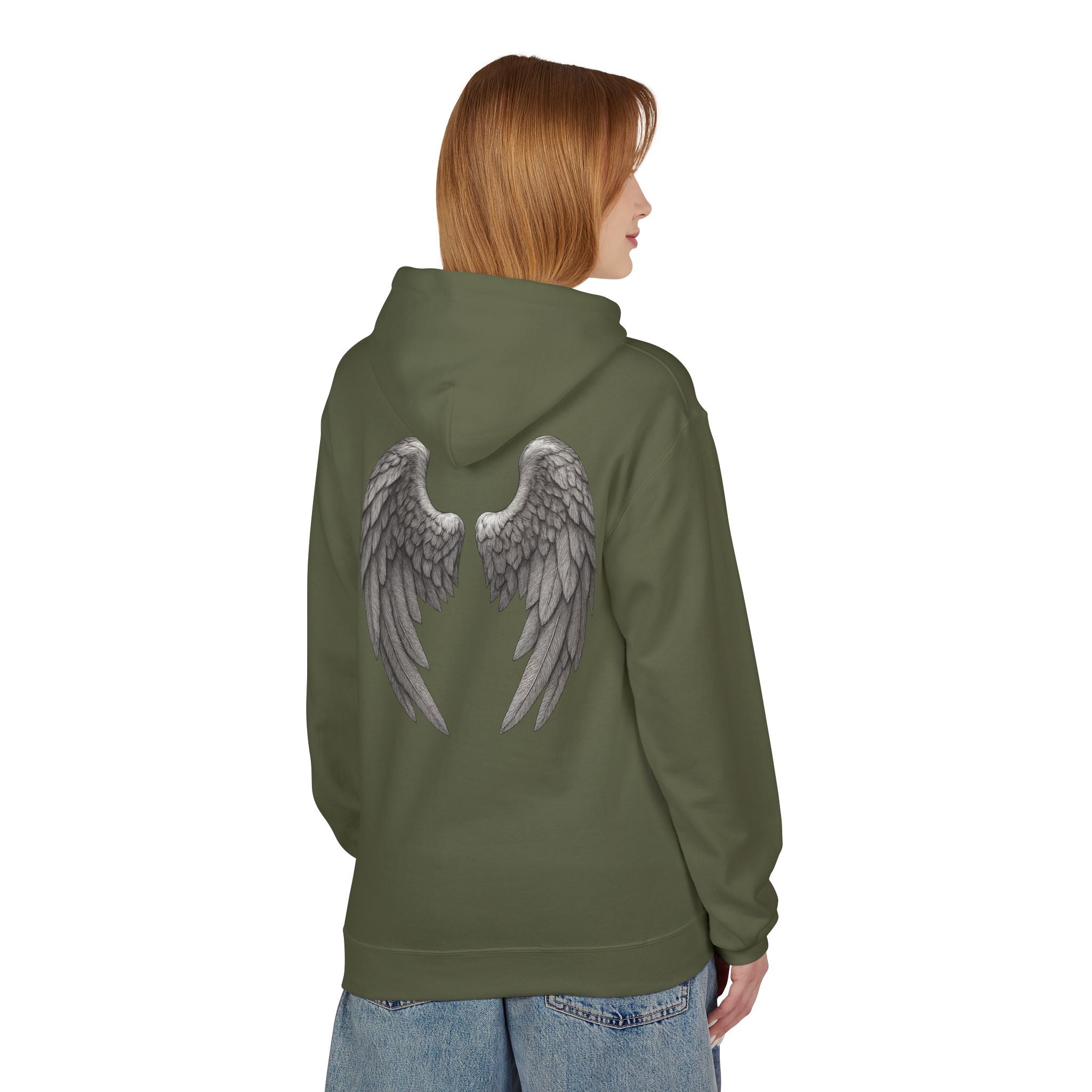Blessed Hoodie with Angel Wings — Spiritual Christian Pullover, Faith-Inspired Gift