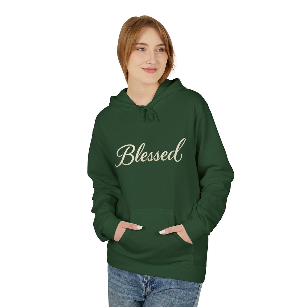 Blessed Hoodie with Angel Wings — Spiritual Christian Pullover, Faith-Inspired Gift