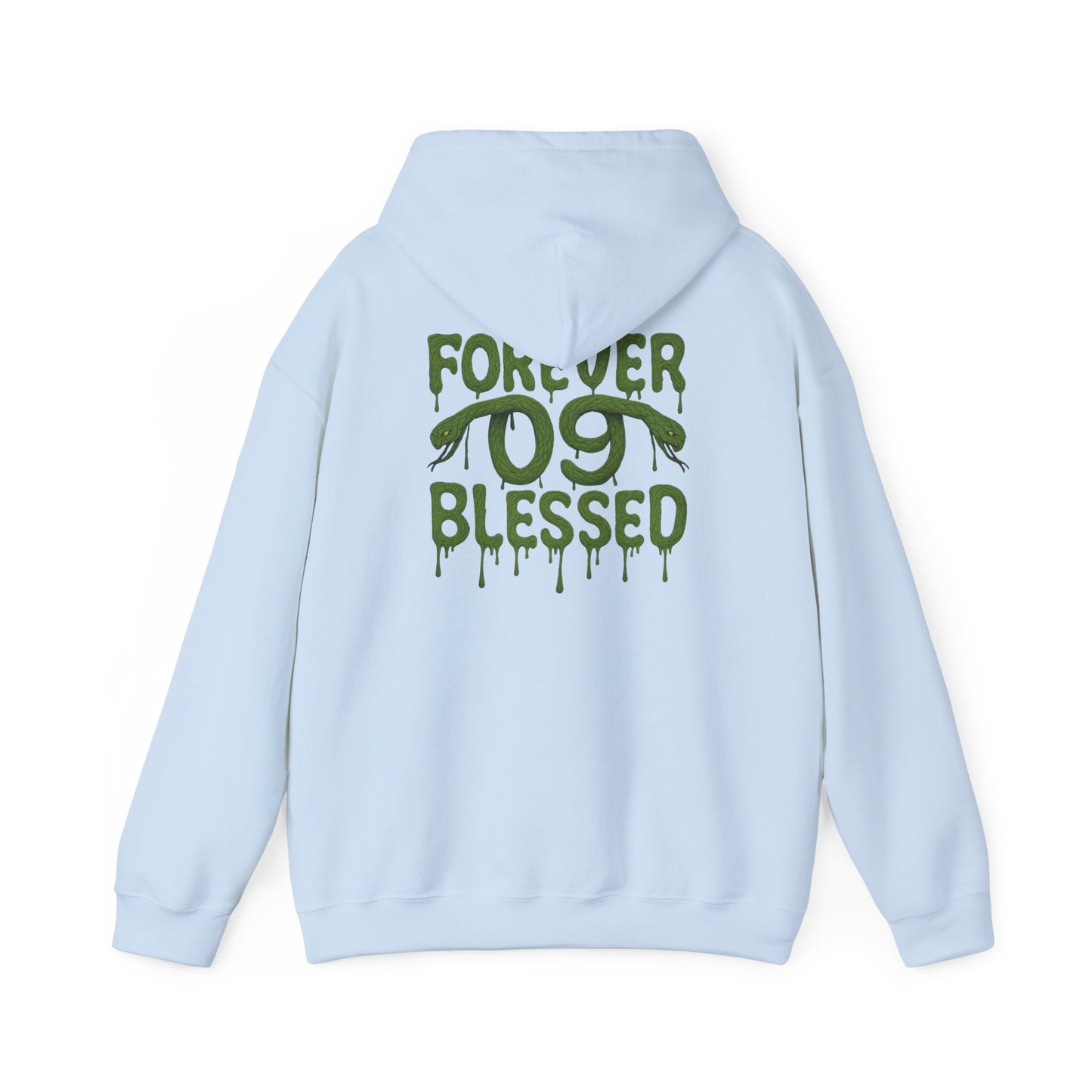 NSV Drip Hoodie — “Forever 09 Blessed” Green Graphic Sweatshirt