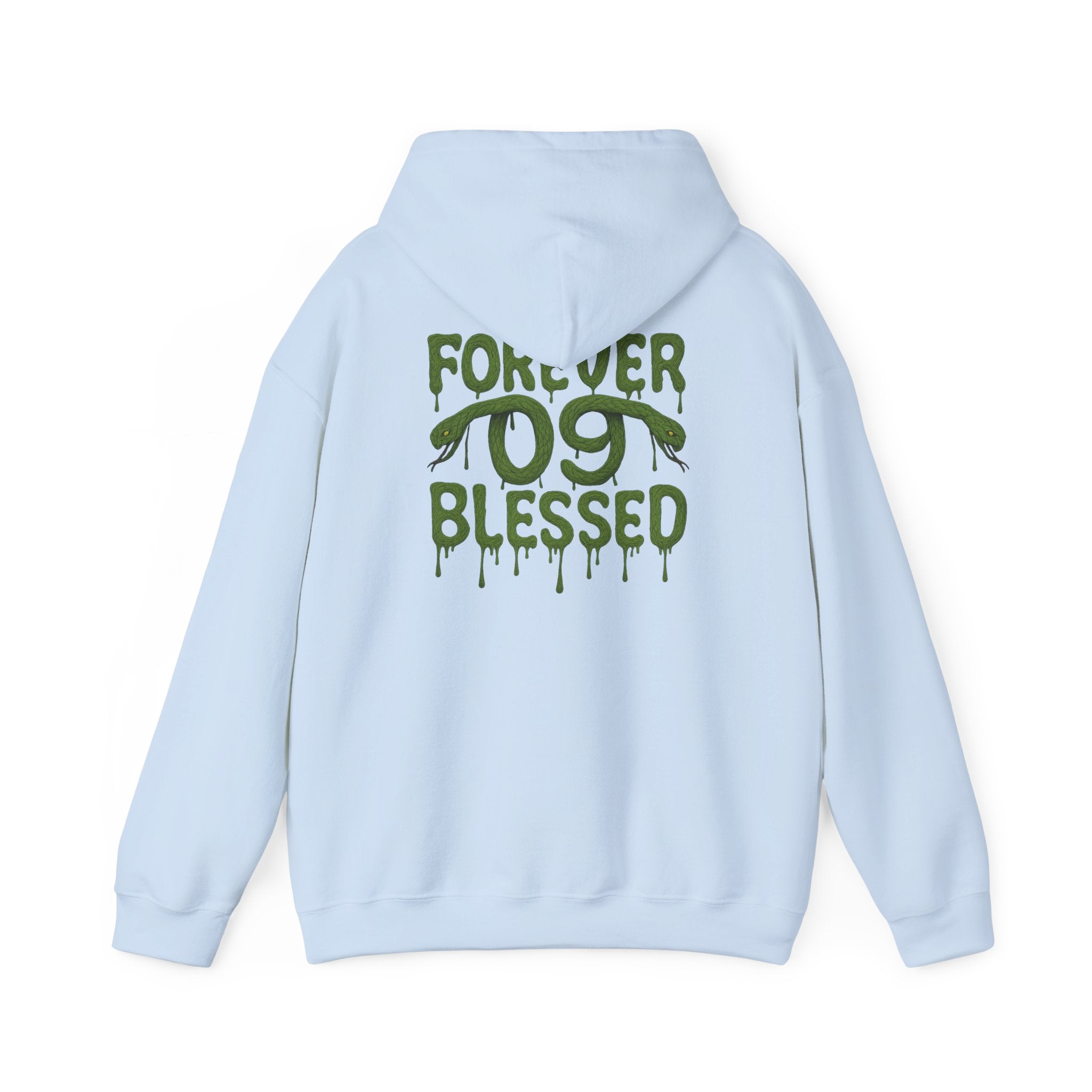 NSV Drip Hoodie — “Forever 09 Blessed” Green Graphic Sweatshirt