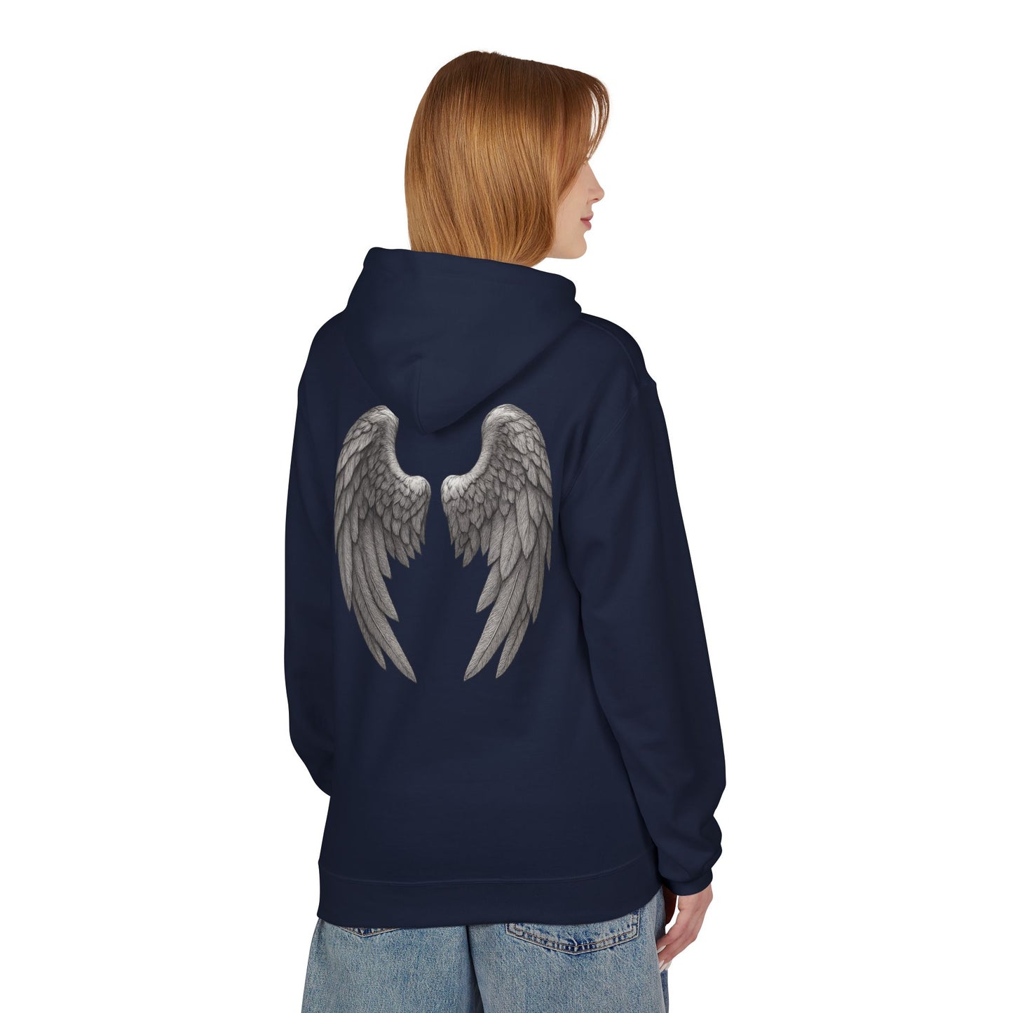 Blessed Hoodie with Angel Wings — Spiritual Christian Pullover, Faith-Inspired Gift