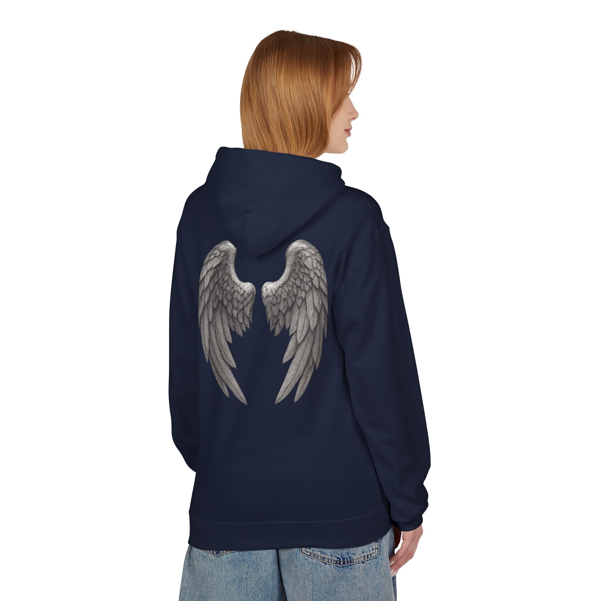 Blessed Hoodie with Angel Wings — Spiritual Christian Pullover, Faith-Inspired Gift