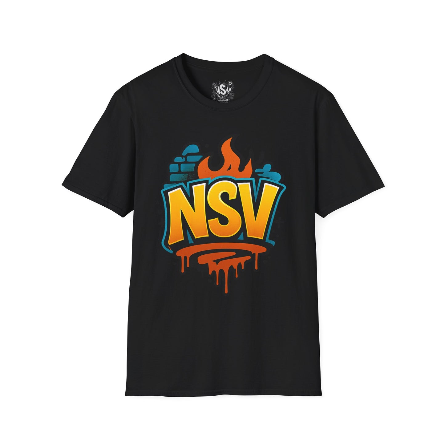 NSV Streetwear T-Shirt — Bold Graffiti Logo Tee