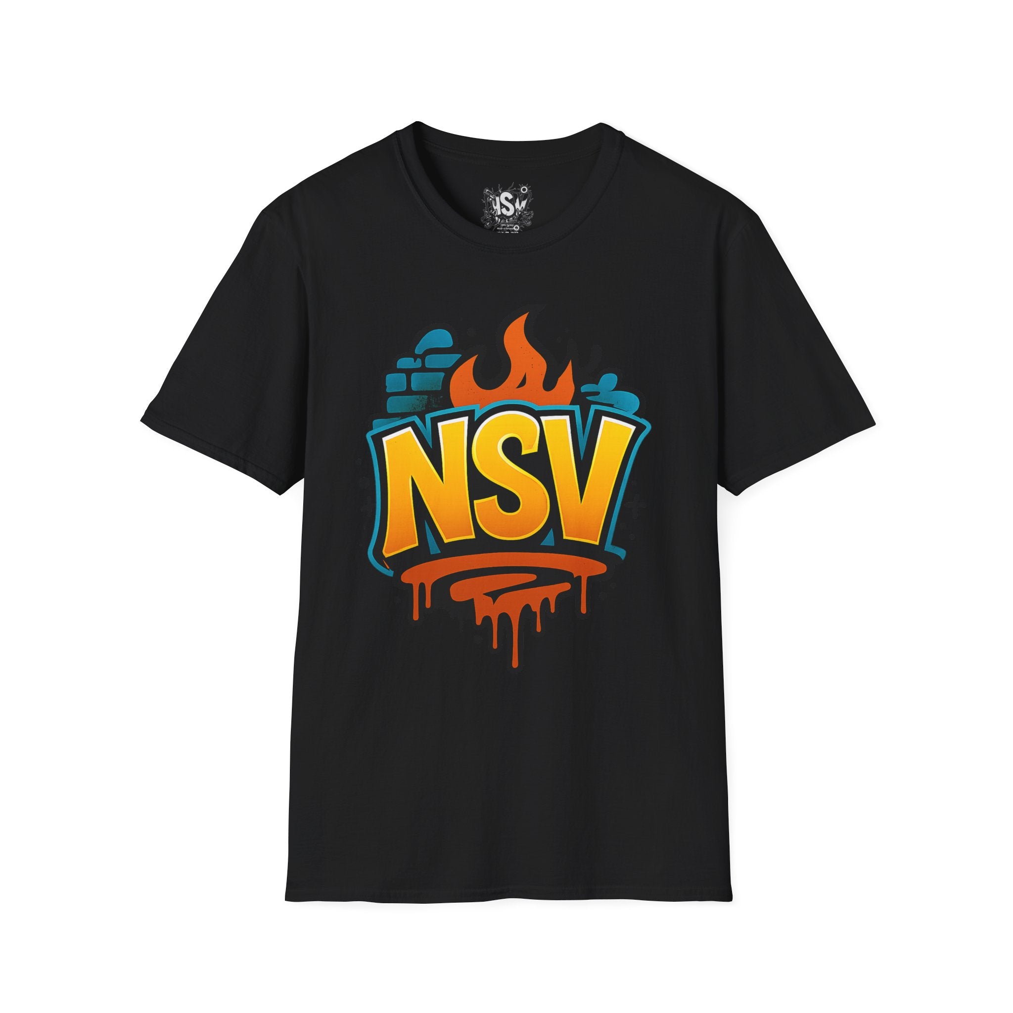 NSV Streetwear T-Shirt — Bold Graffiti Logo Tee