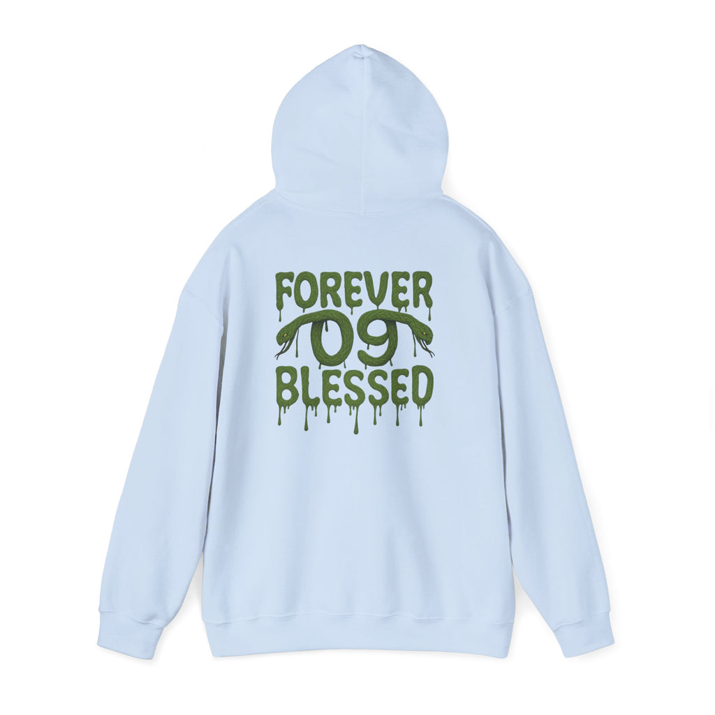 NSV Drip Hoodie — “Forever 09 Blessed” Green Graphic Sweatshirt