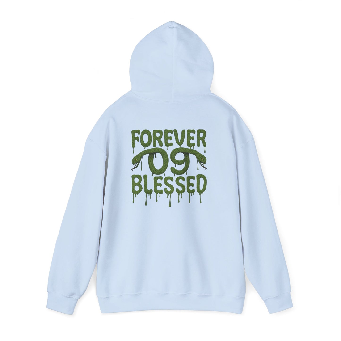 NSV Drip Hoodie — “Forever 09 Blessed” Green Graphic Sweatshirt