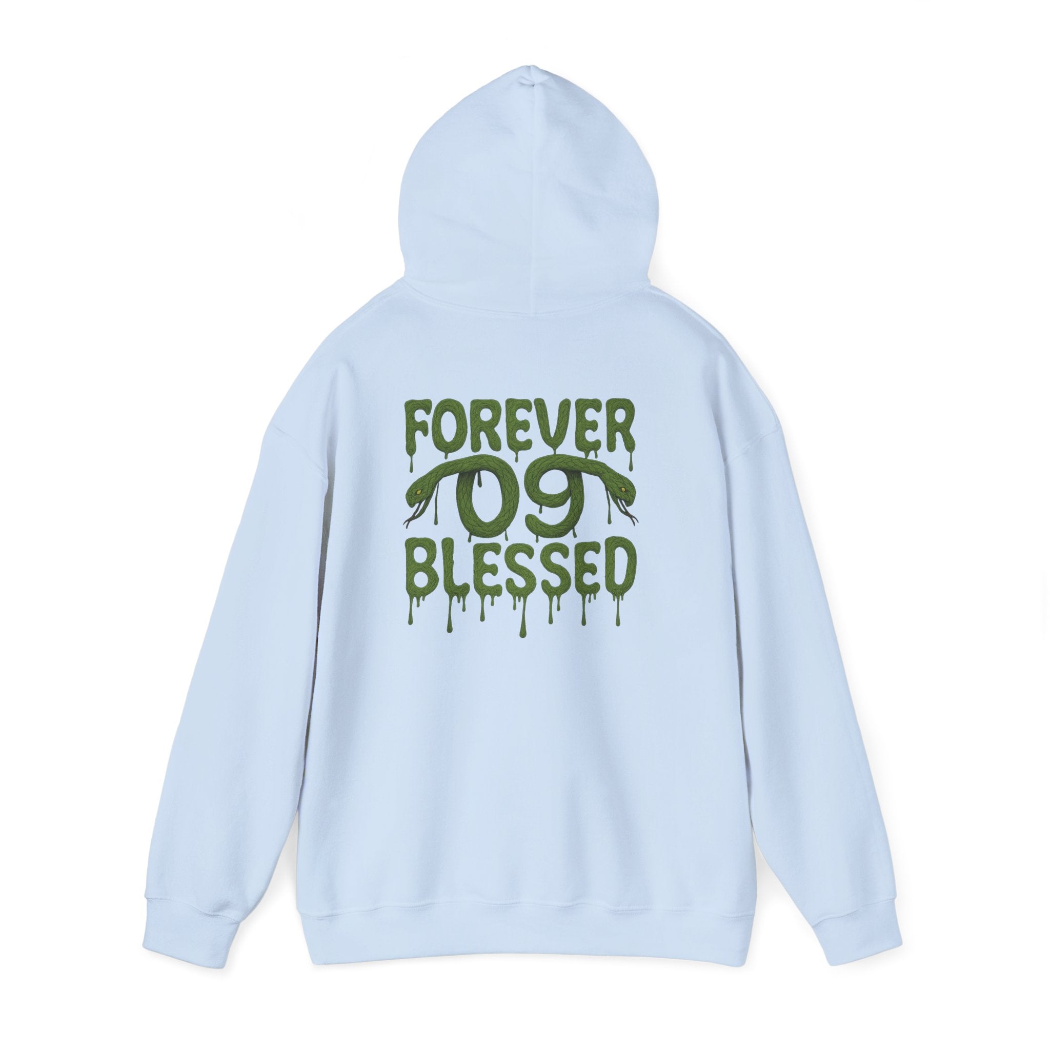 NSV Drip Hoodie — “Forever 09 Blessed” Green Graphic Sweatshirt