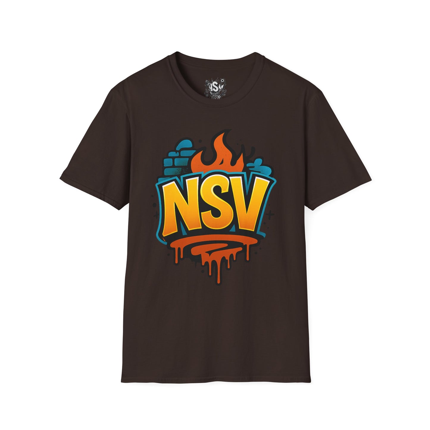 NSV Streetwear T-Shirt — Bold Graffiti Logo Tee