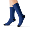 Blue 'King' Drip Sublimation Socks – Novelty Crew Socks for Streetwear & Gifts