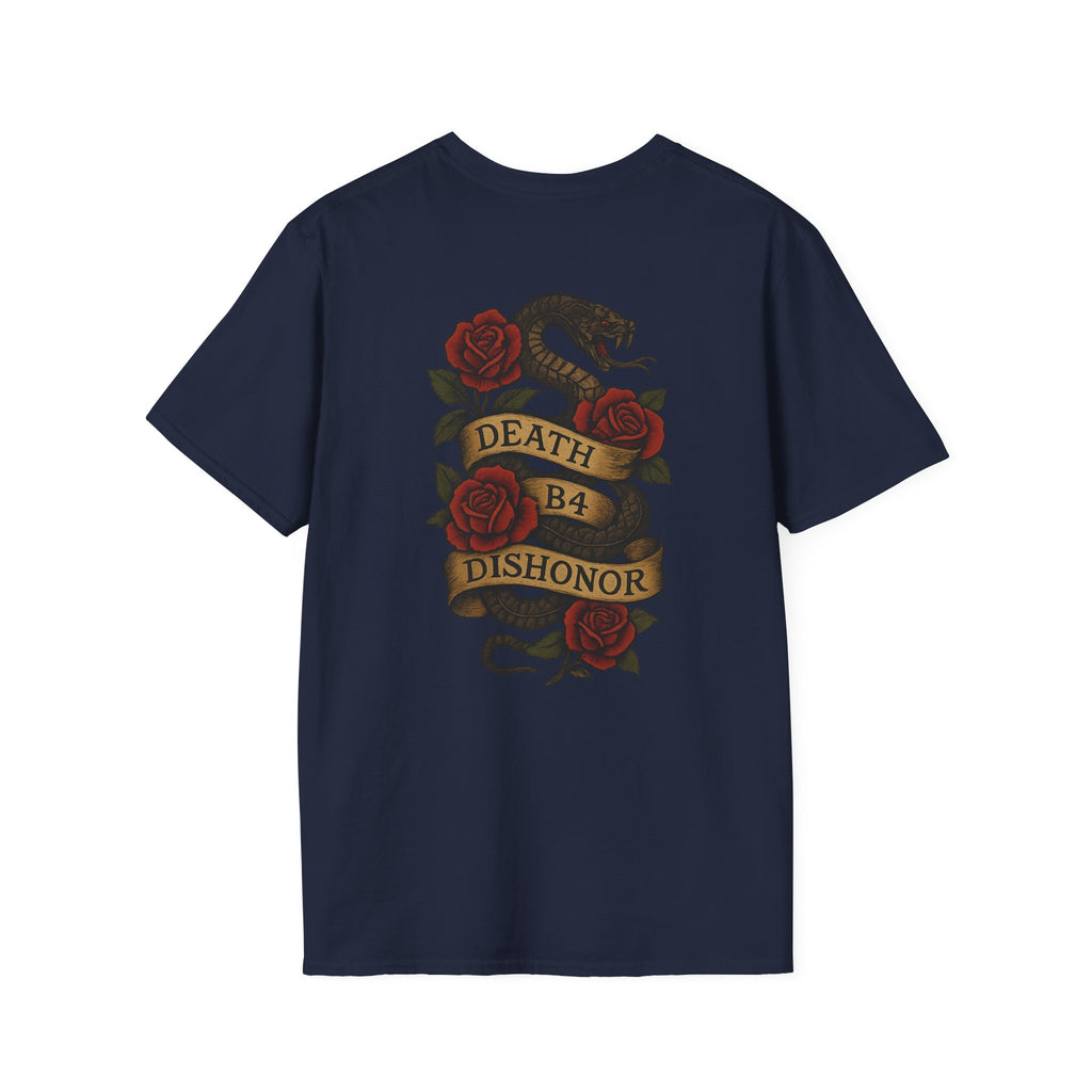 T-Shirt — 'Project Baby' Front & 'Death B4 Dishonor' Snake Tattoo Tee