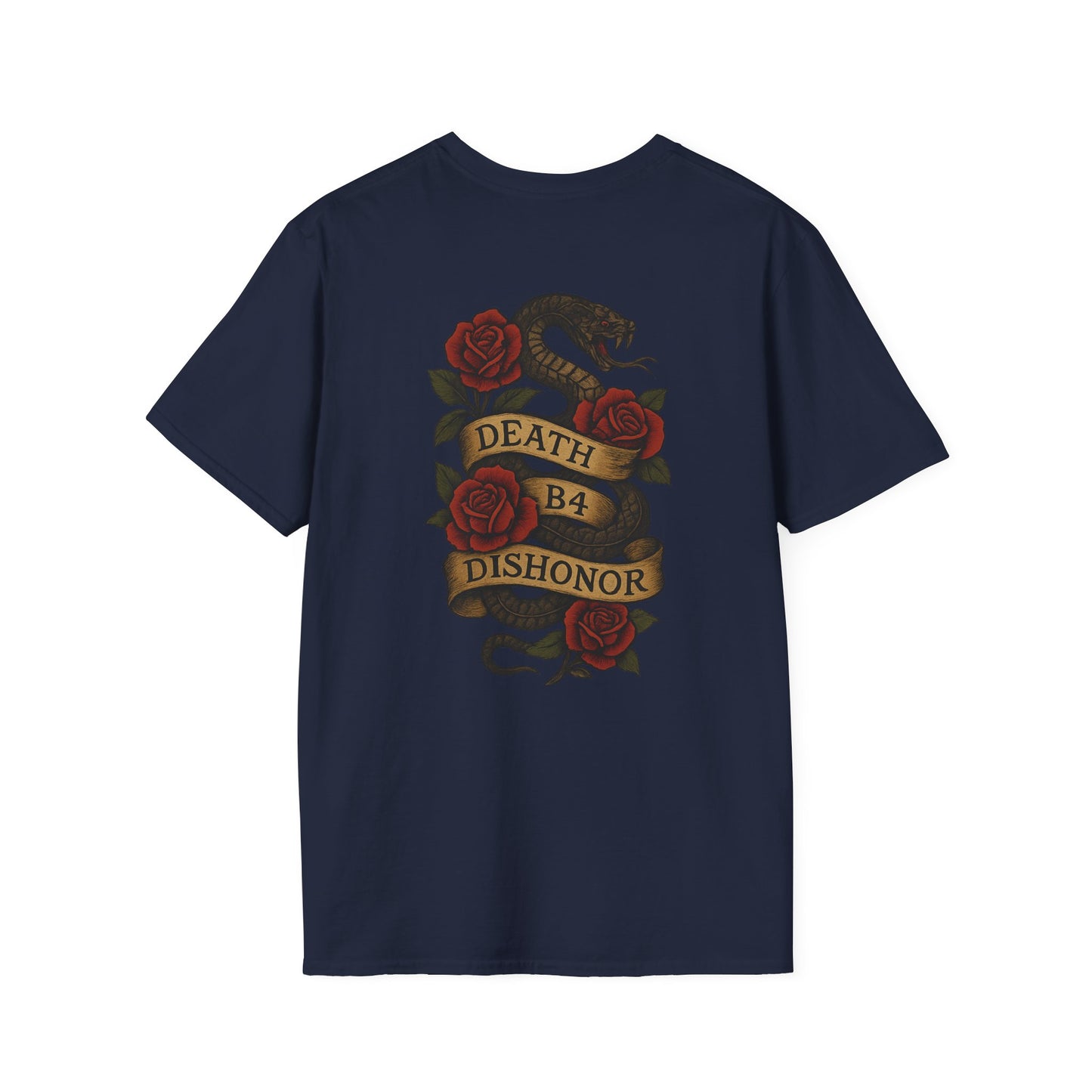 T-Shirt — 'Project Baby' Front & 'Death B4 Dishonor' Snake Tattoo Tee