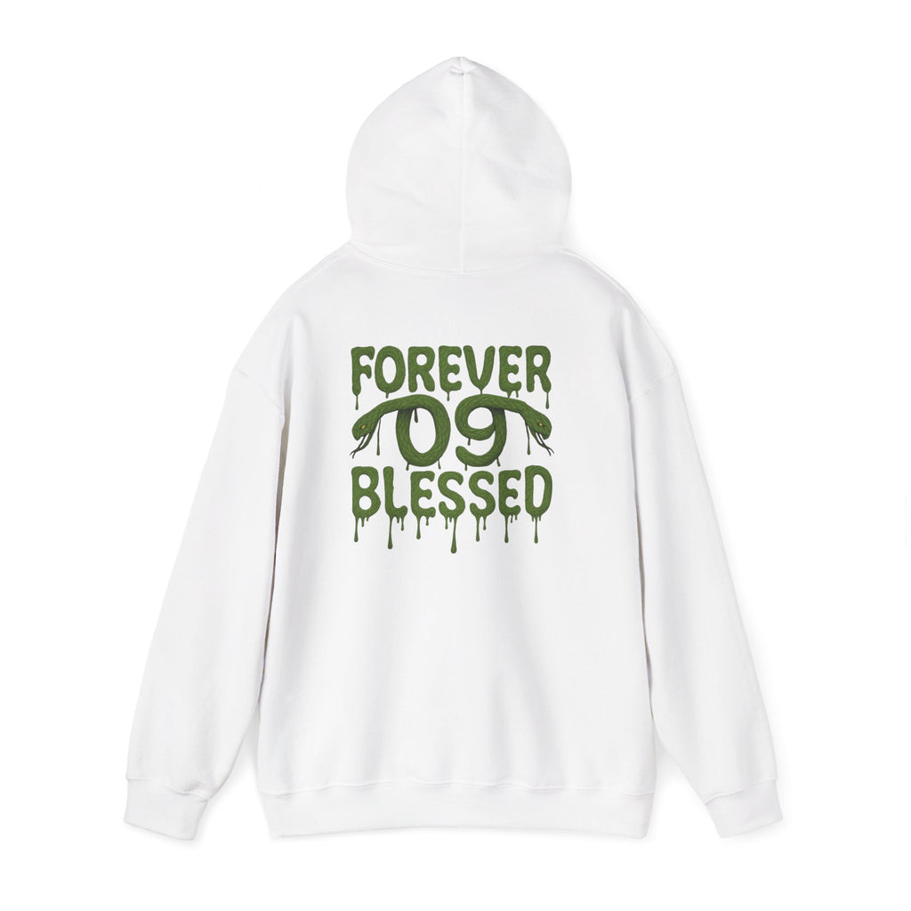 NSV Drip Hoodie — “Forever 09 Blessed” Green Graphic Sweatshirt