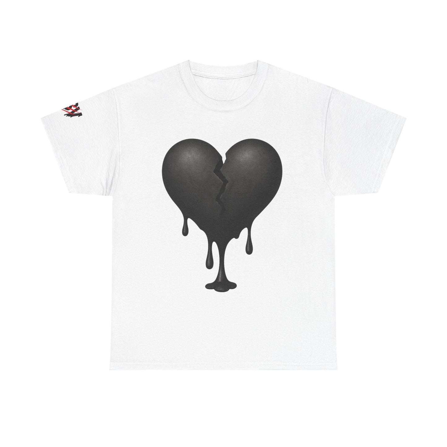 No Love Dripping Heart T‑Shirt — Gothic Broken Heart Graphic Tee