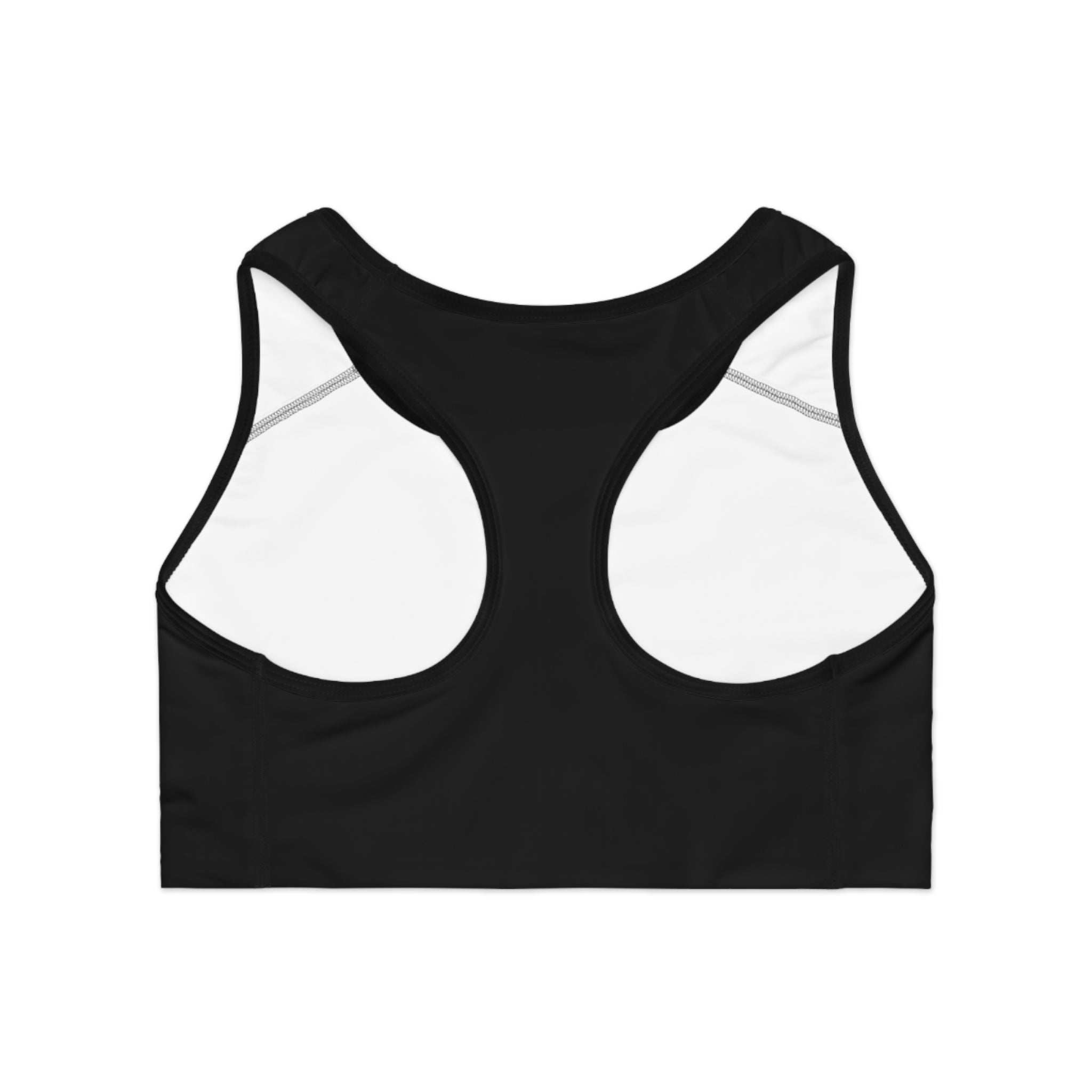 NSV Winged Logo Sports Bra — Pink Sparkle Athletic Crop Top