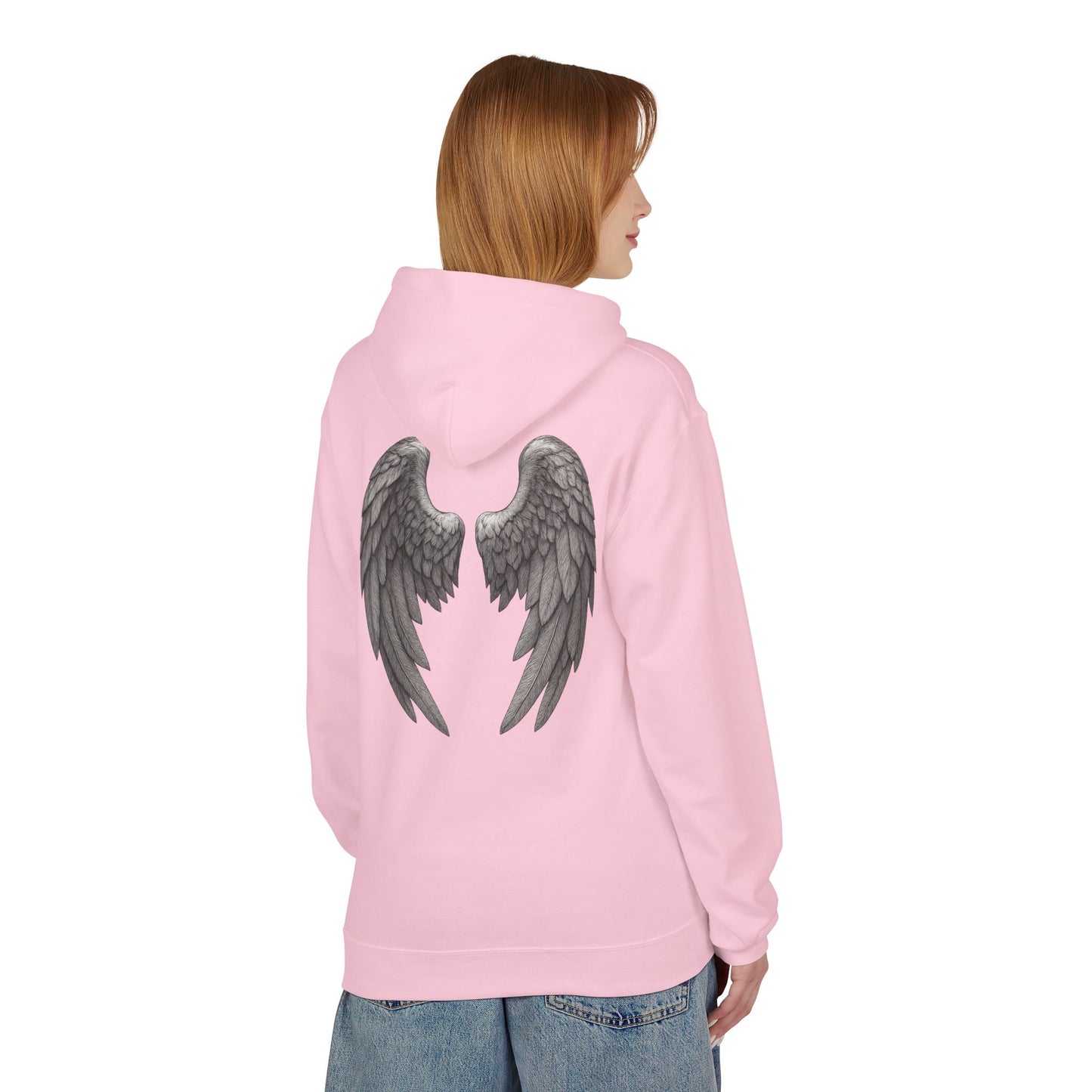 Blessed Hoodie with Angel Wings — Spiritual Christian Pullover, Faith-Inspired Gift