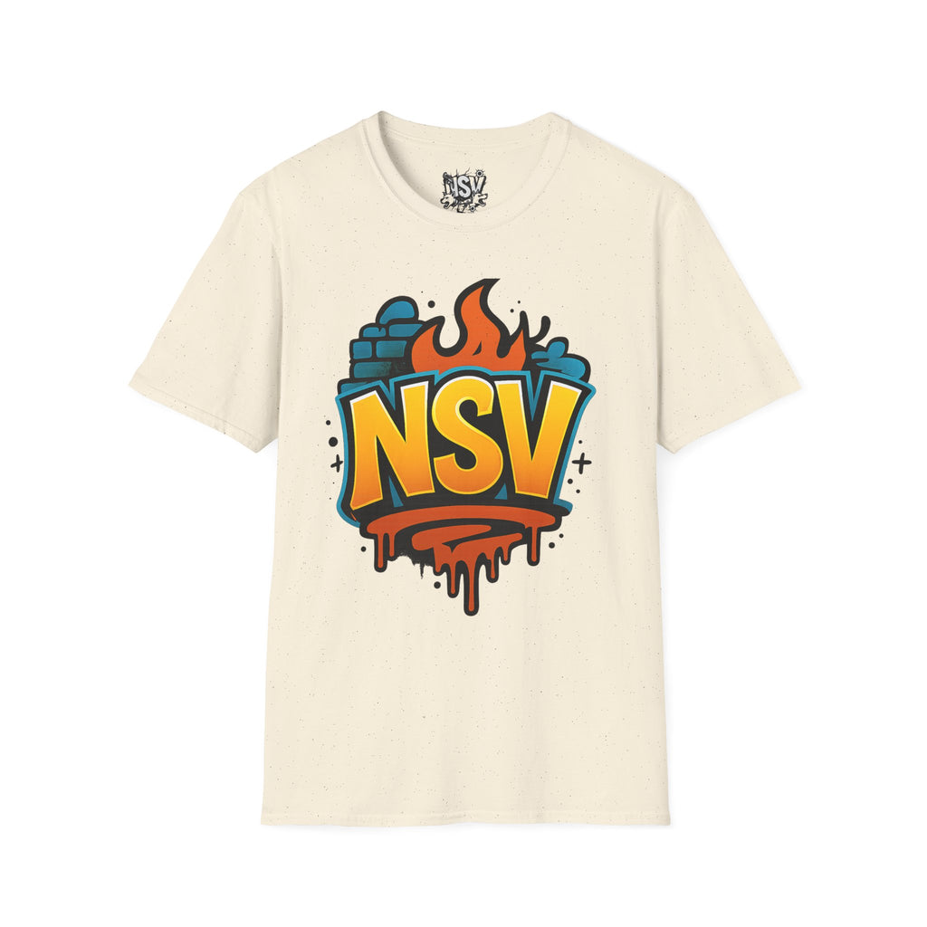 NSV Streetwear T-Shirt — Bold Graffiti Logo Tee