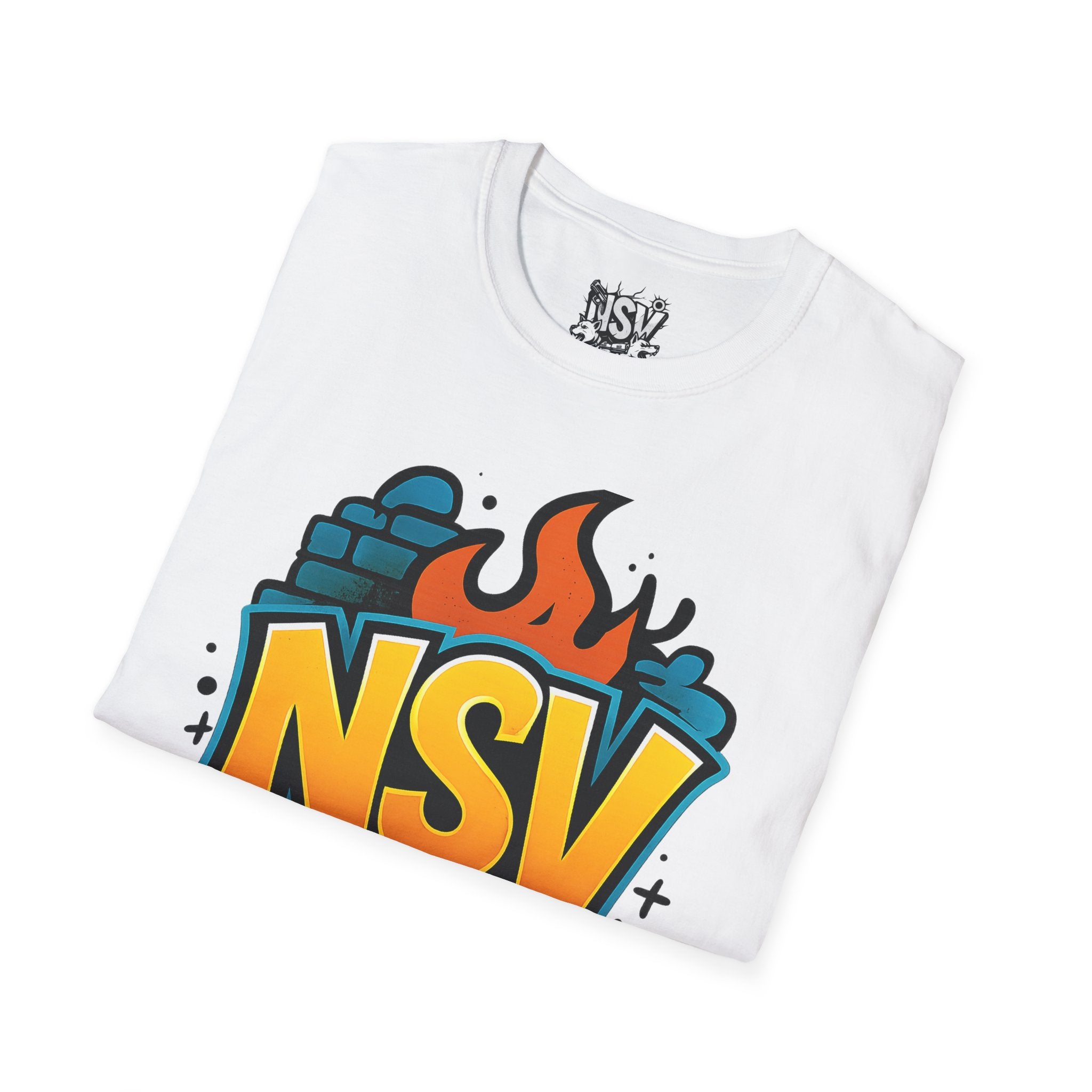NSV Streetwear T-Shirt — Bold Graffiti Logo Tee