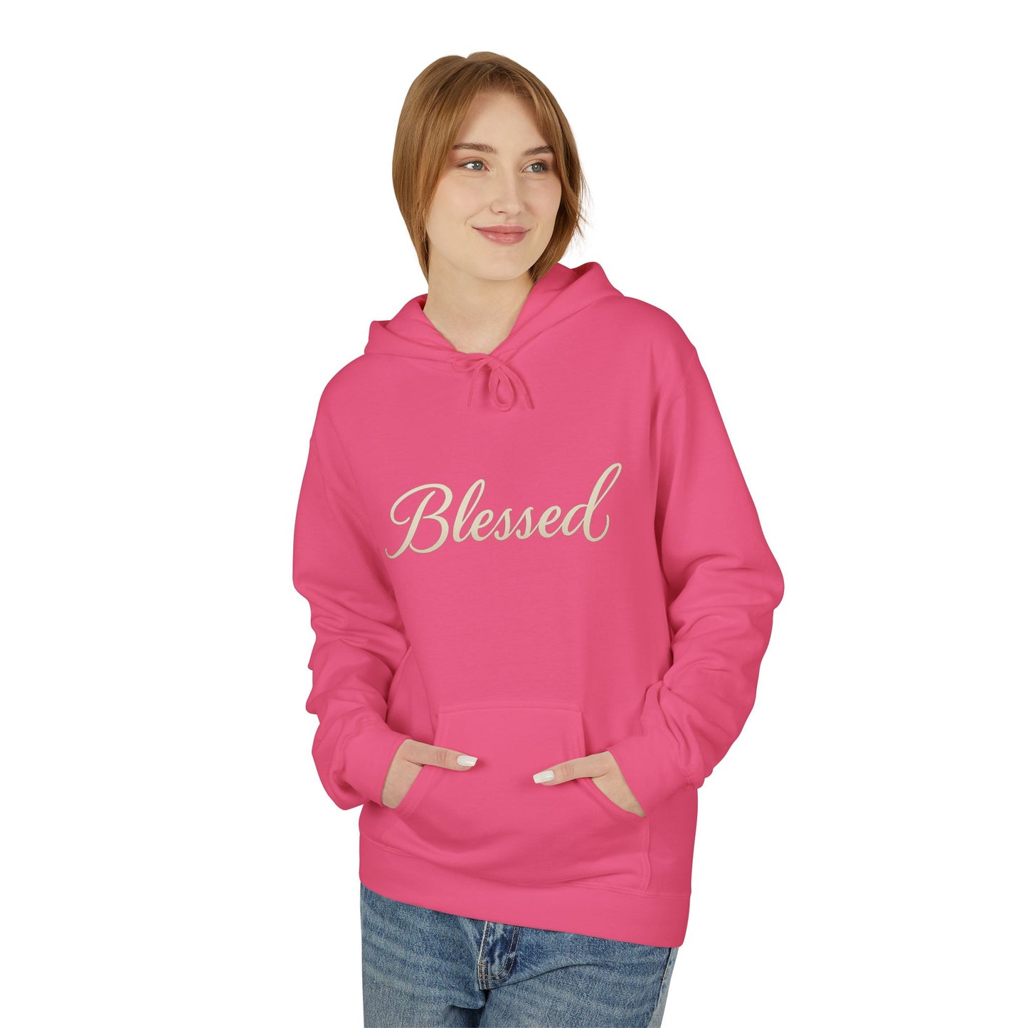 Blessed Hoodie with Angel Wings — Spiritual Christian Pullover, Faith-Inspired Gift
