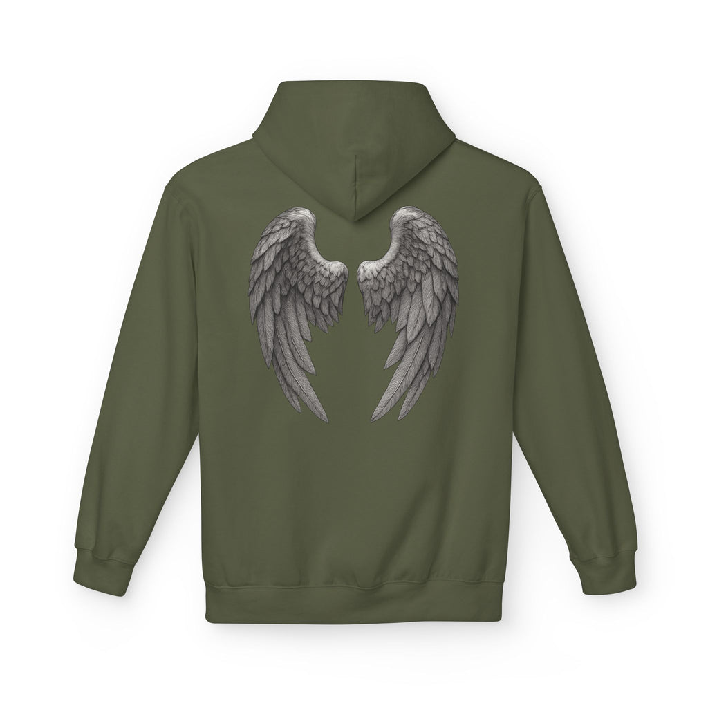 Blessed Hoodie with Angel Wings — Spiritual Christian Pullover, Faith-Inspired Gift