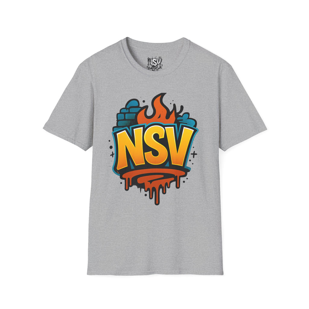 NSV Streetwear T-Shirt — Bold Graffiti Logo Tee