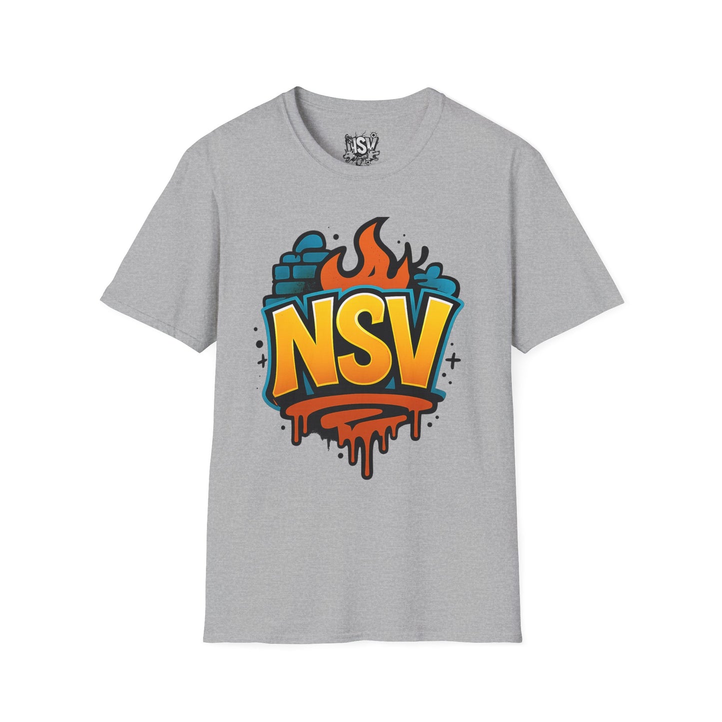 NSV Streetwear T-Shirt — Bold Graffiti Logo Tee