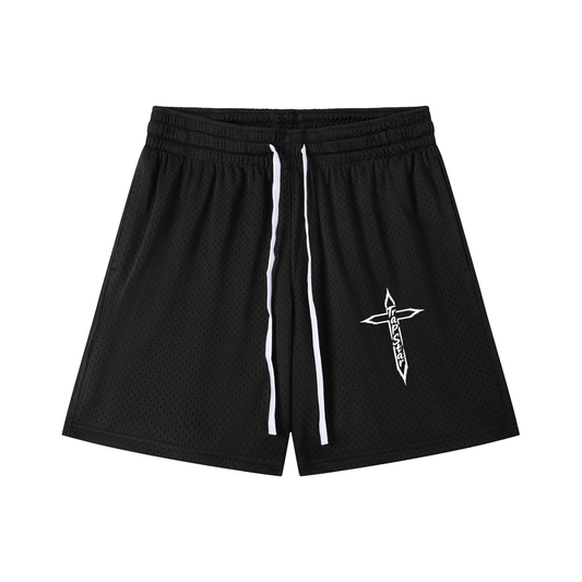 Mesh Drawstring Shorts