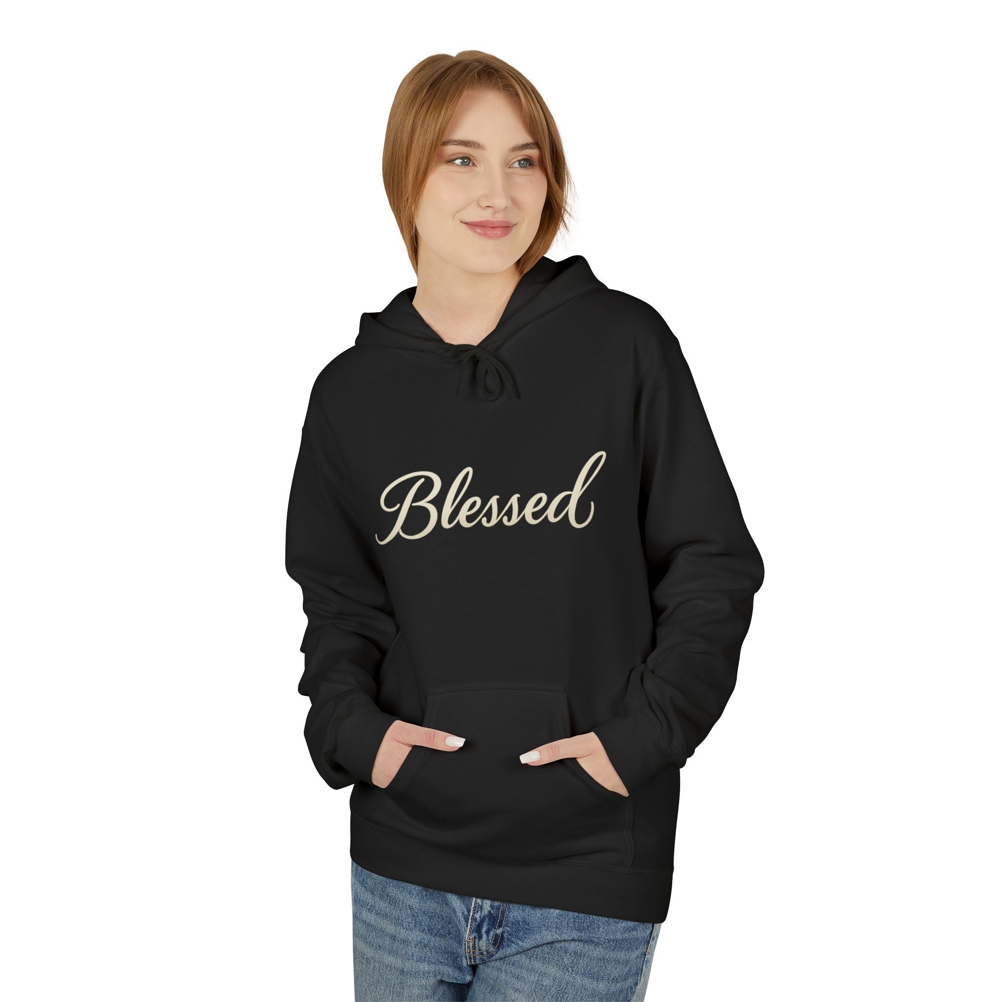 Blessed Hoodie with Angel Wings — Spiritual Christian Pullover, Faith-Inspired Gift