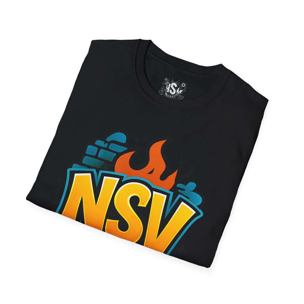 NSV Streetwear T-Shirt — Bold Graffiti Logo Tee