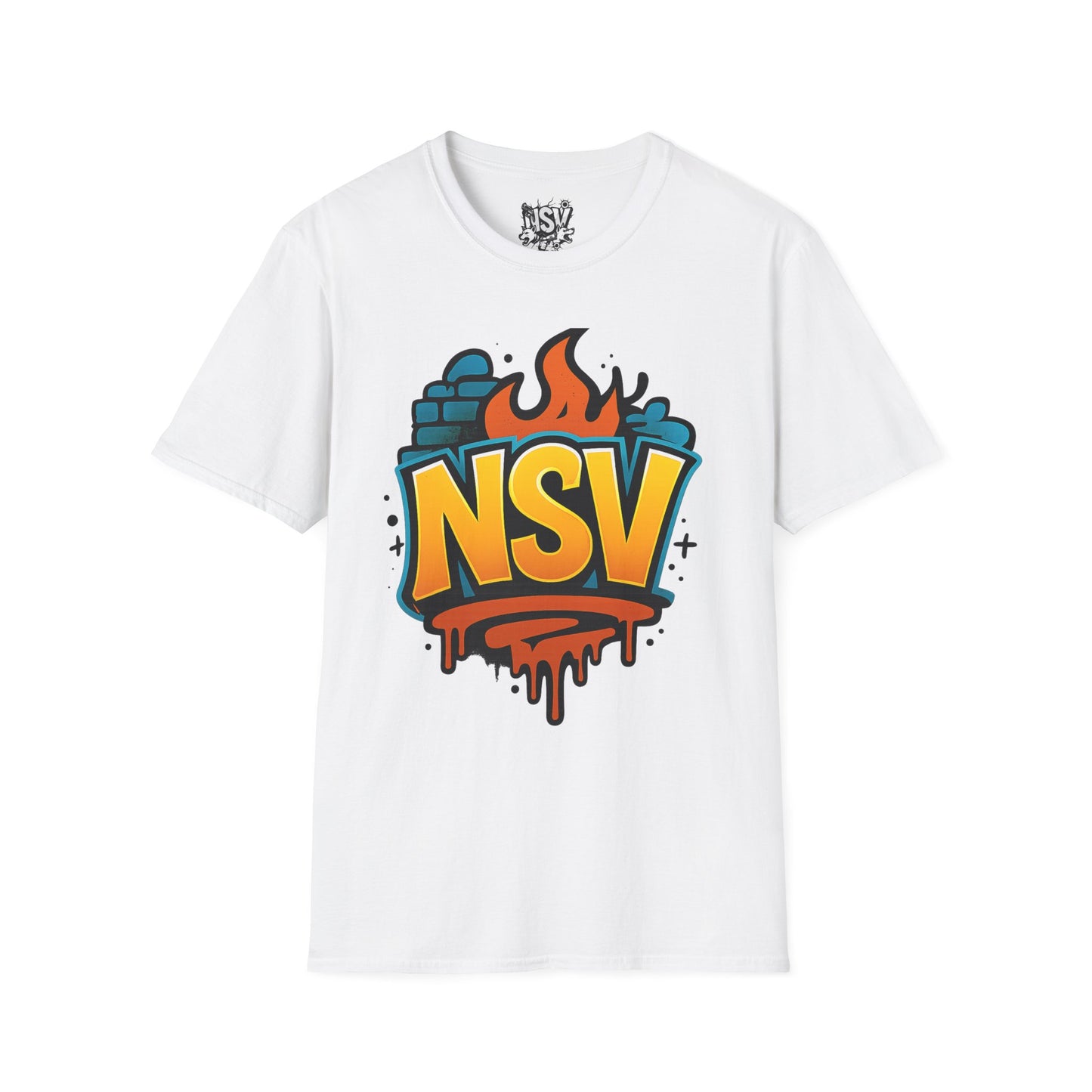 NSV Streetwear T-Shirt — Bold Graffiti Logo Tee